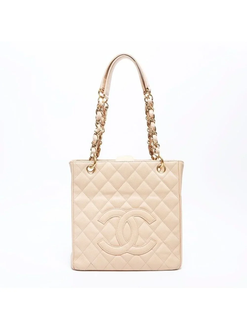 ★SOLD★ Chanel Shoulder Bag CC Logo Quilted Caviar Leather Chain - Picture 1 of 10